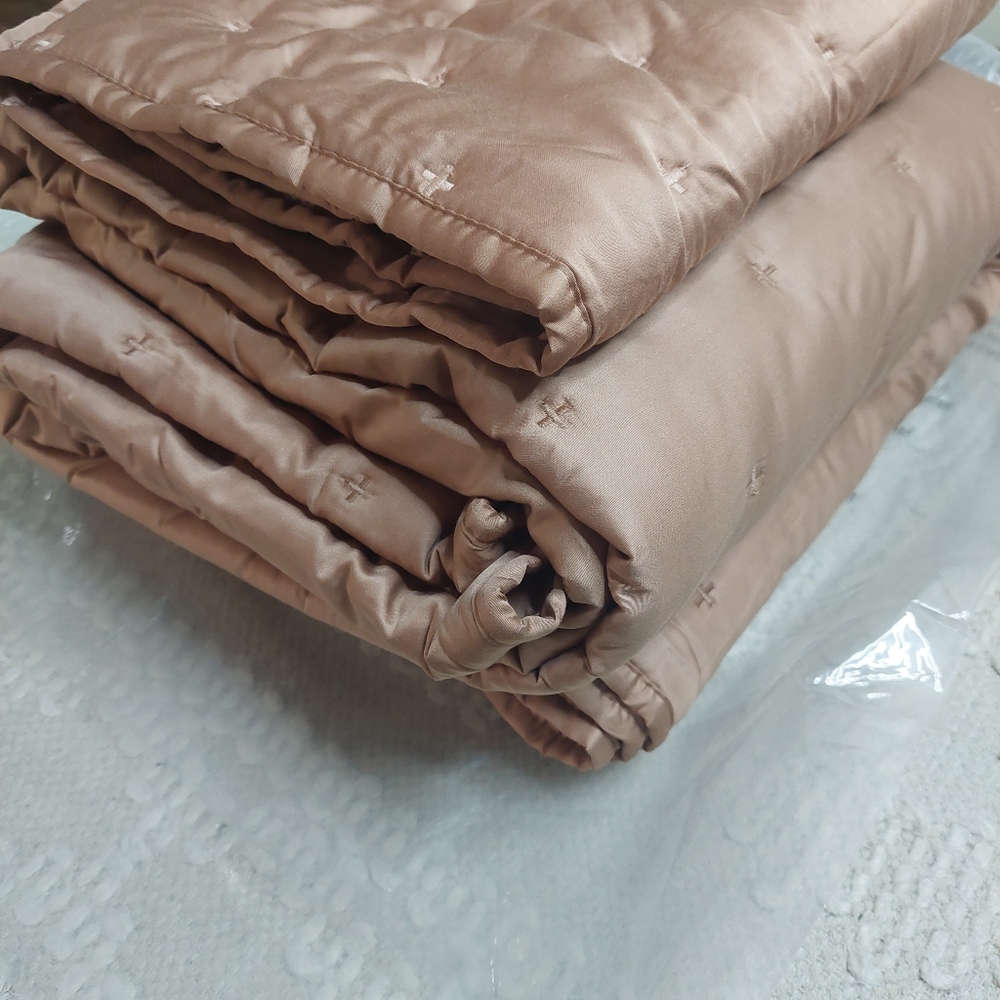NWOT! Quince Organic Bamboo Clay Quilt & 1 Sham! Twin! (878)(READ) - Picture 8 of 11